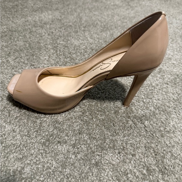 Jessica Simpson Women's Tan Peep Toe Heels - Picture 3 of 5